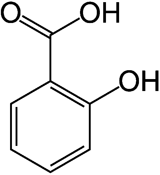 Structural formula of Salicylic acid